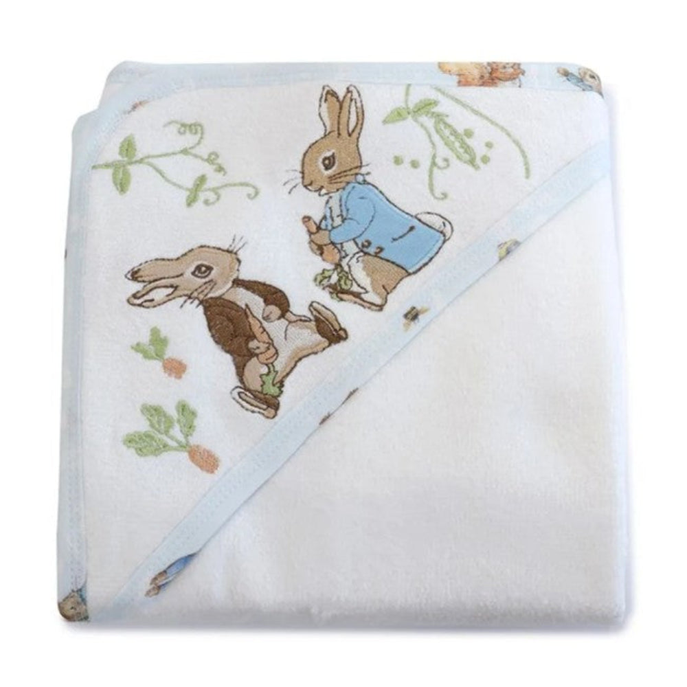 Bubba Blue Peter Rabbit Hooded Towel Peter Rabbit & Benjamin Bunny - Blue