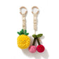 Living Textiles Stroller Toy 2pk Mini Market - Pineapple/Cherries
