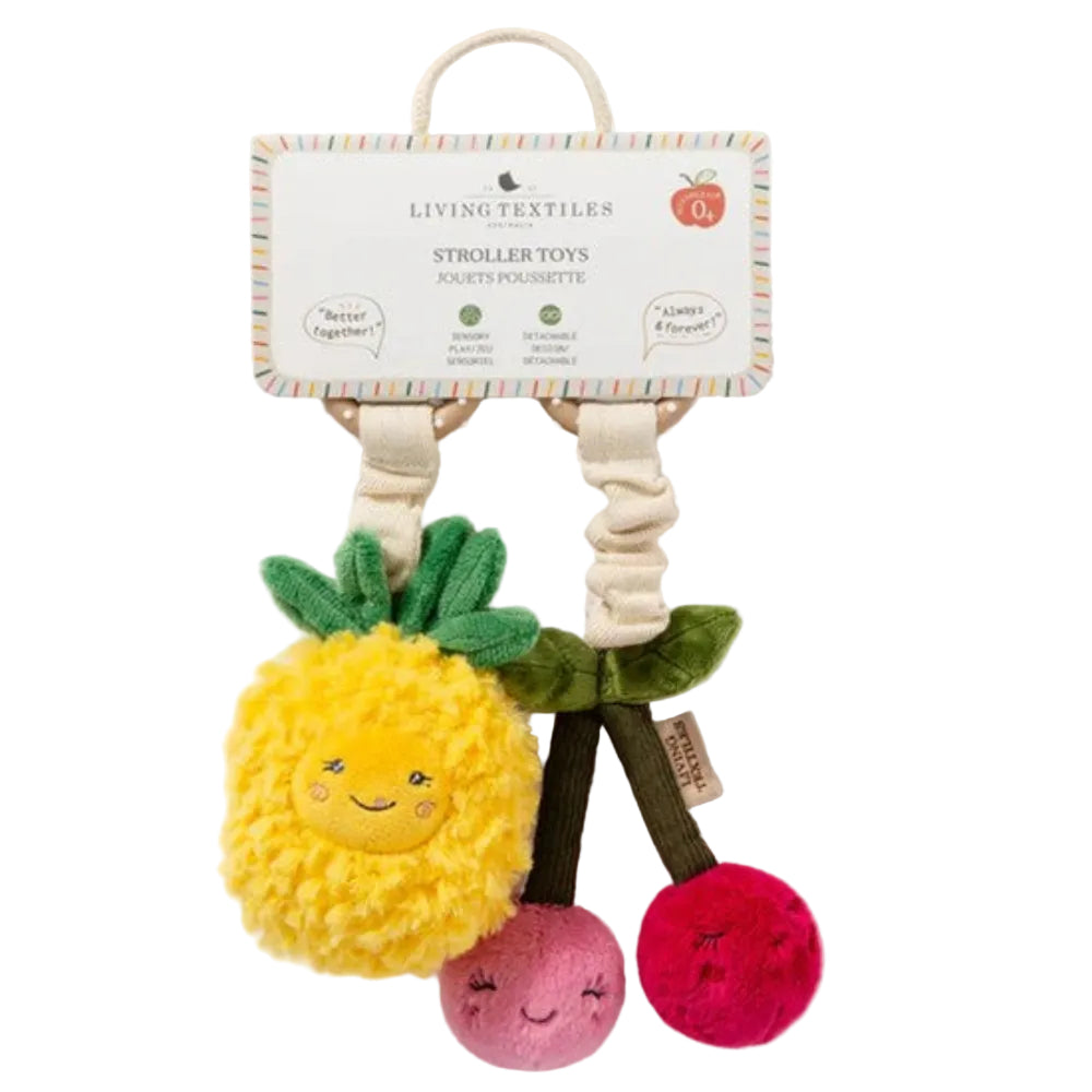 Living Textiles Stroller Toy 2pk Mini Market - Pineapple/Cherries