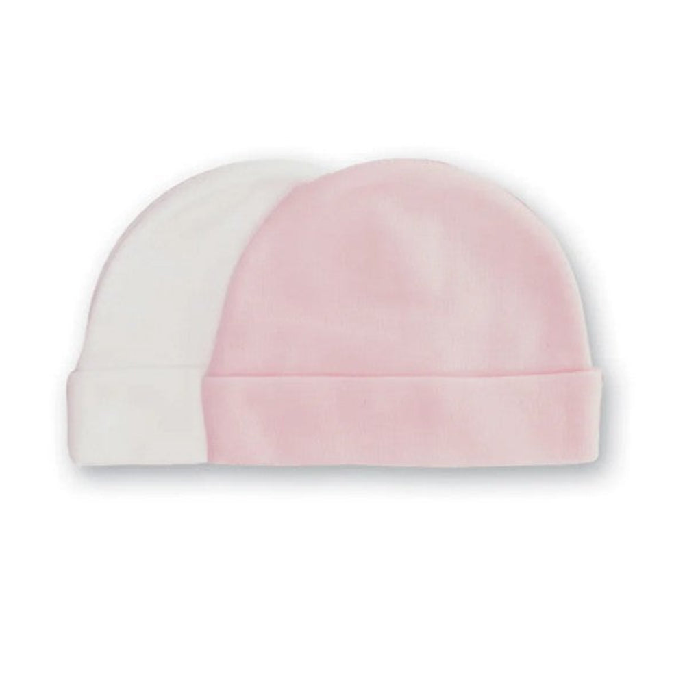 Playette Bamboo Girl Caps 2pk 0-6 mths