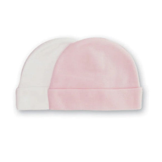 Playette Bamboo Girl Caps 2pk 0-6 mths