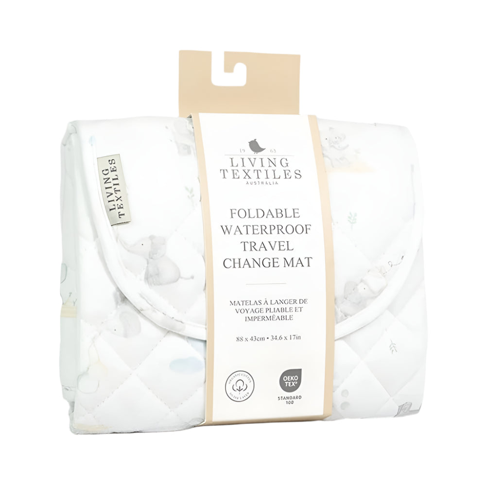 Living Textiles Travel Change Mat  - Elephant Playtime