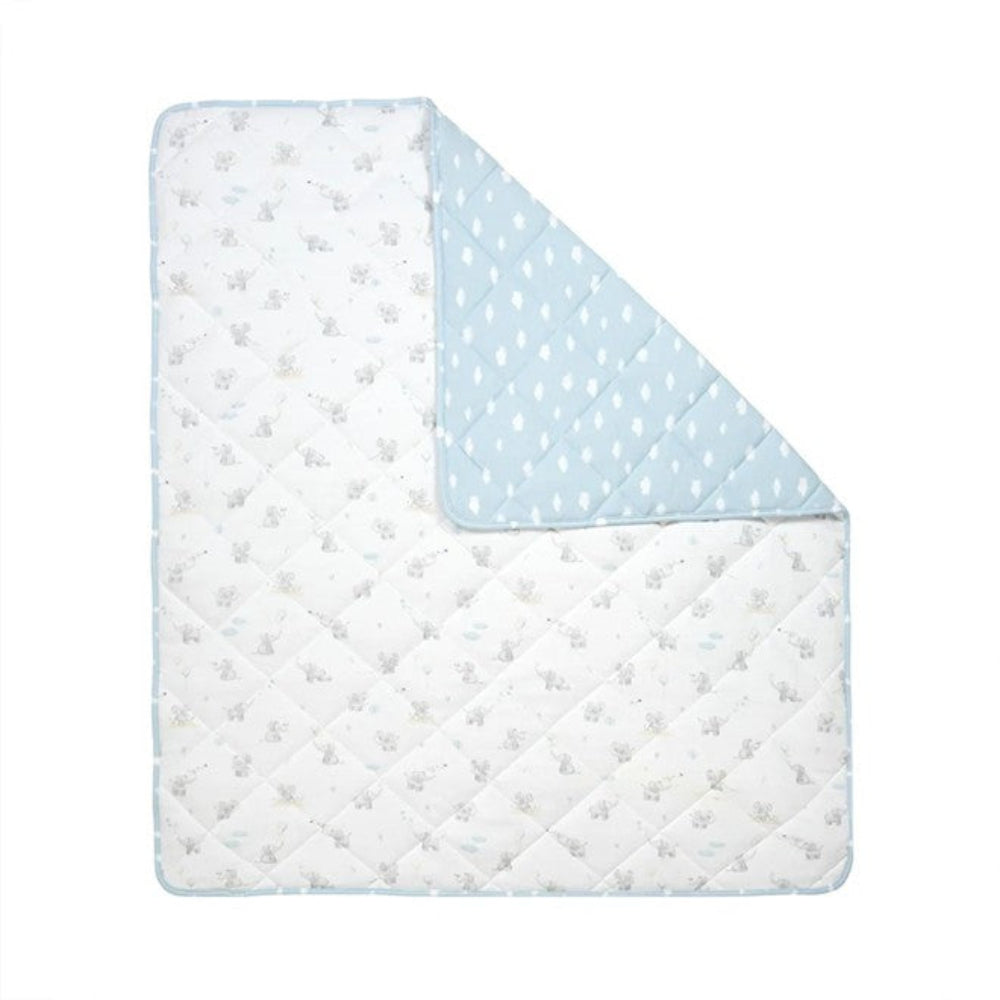 Living Textiles Reversible Jersey Cot Comforter - Elephant Playtime