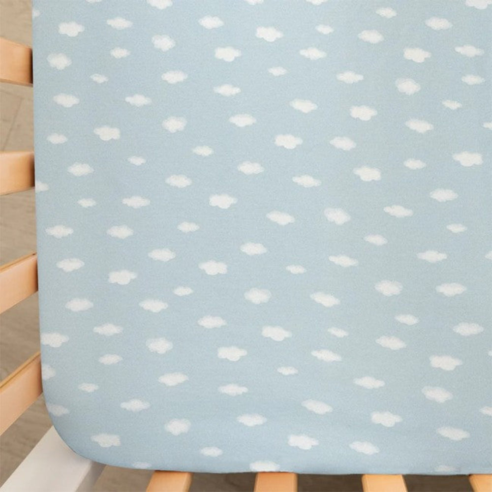 Living Textiles 2pk Jersey Cot Fitted Sheets - Elephant Playtime