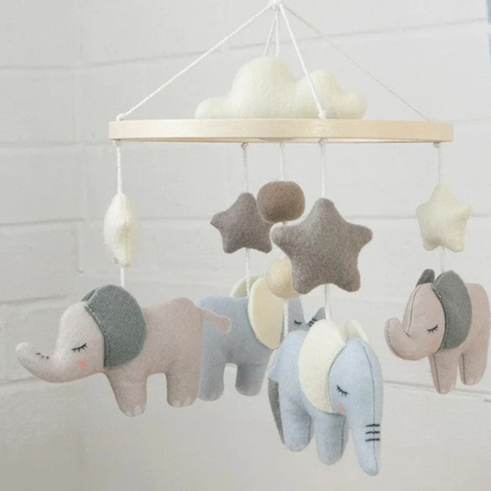Living Textiles Musical Mobile Set - Elephant Playtime