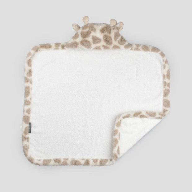 Little Linen Baby Plush Hooded Towel - Savanna Giraffe