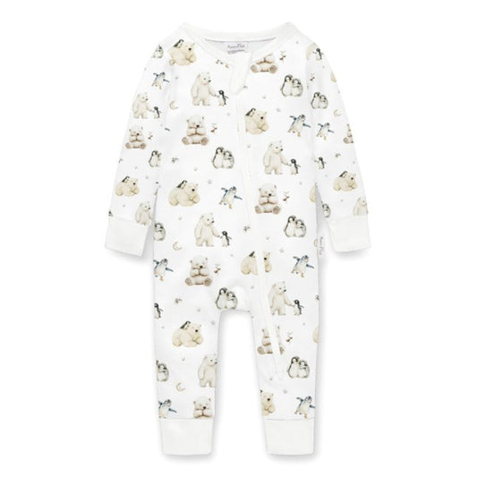 Aster + Oak Polar Friends Zip Romper