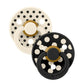Bibs Soothers 2 pk Studio Polka - Ivory/Black