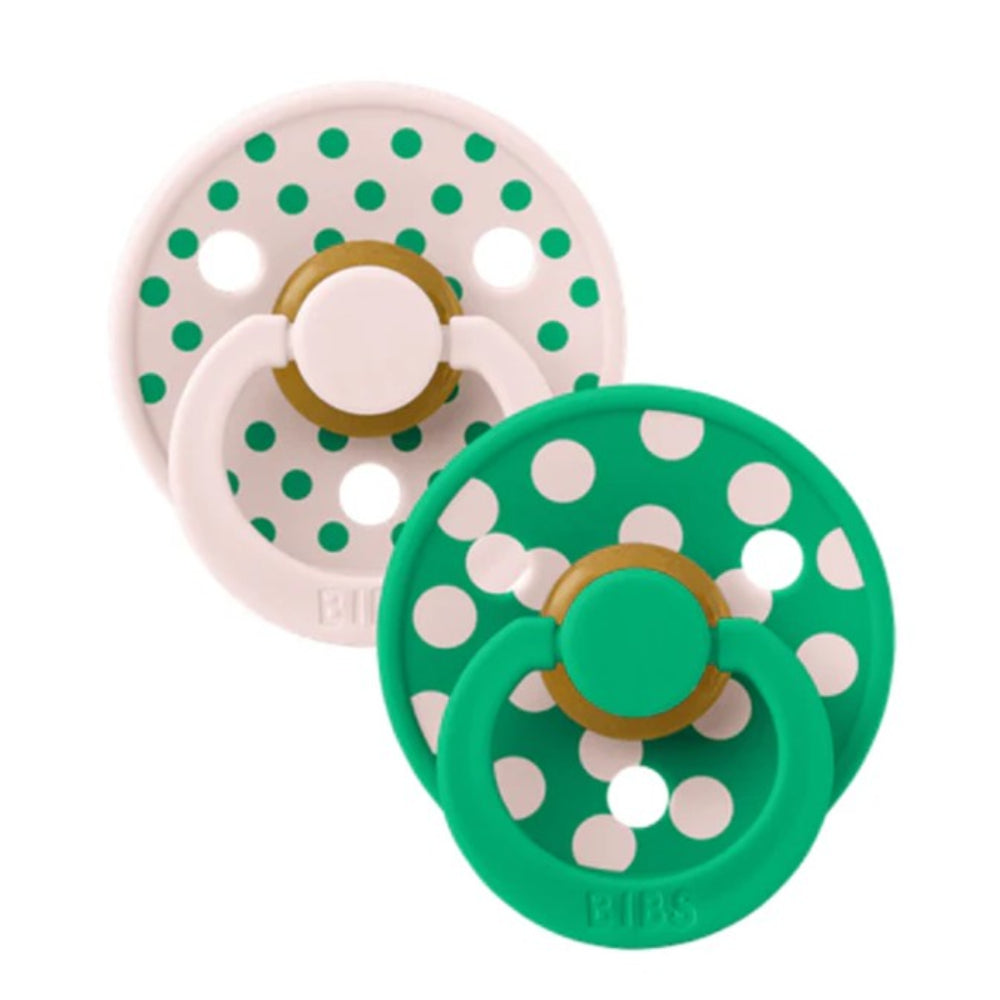 Bibs Soothers 2 pk Studio Polka - Petal/Cactus