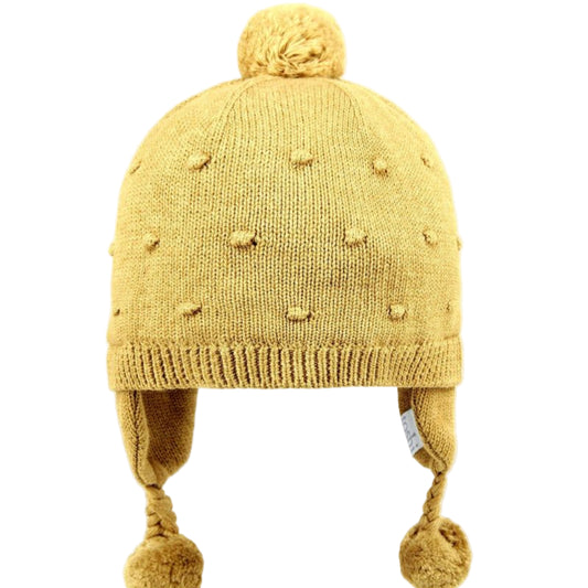 Toshi Organic Earmuff Beanie - Popcorn/Wattle