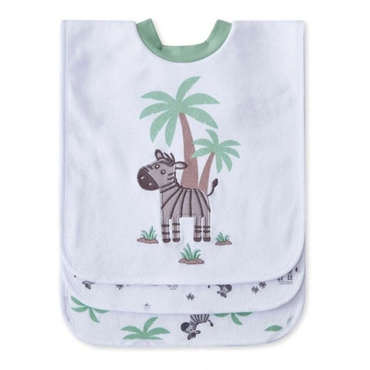 Snugtime Bib Popover 3 Pk - Zebra
