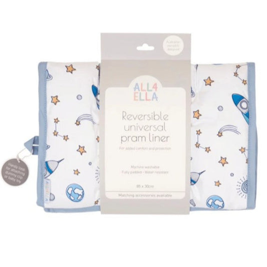 All4Ella Reversible Universal Pram Liner - Blast Off