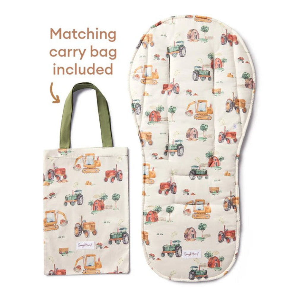 Snuggle Hunny Universal Pram Liner - Diggers and Tractors