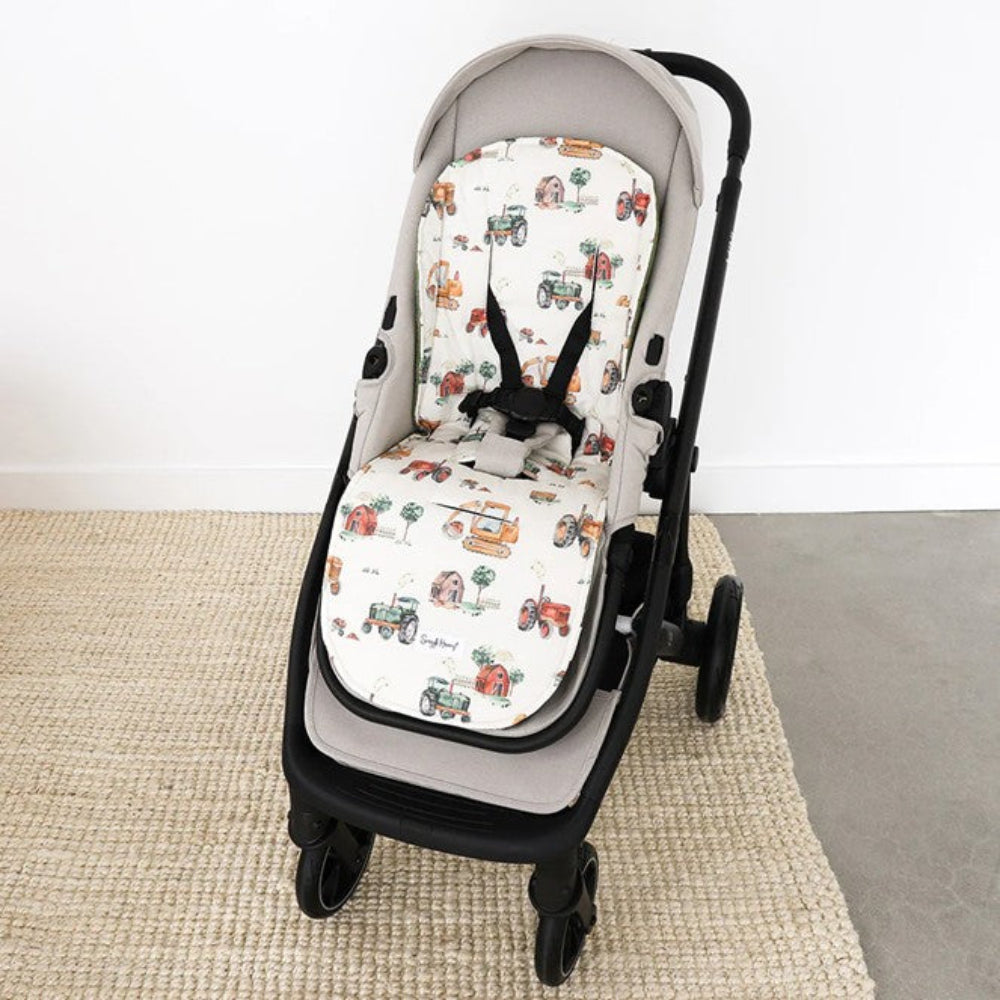 Snuggle Hunny Universal Pram Liner - Diggers and Tractors