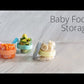 Cherub Baby Silicone and Glass Storage Containers - 3 pk - 120ml