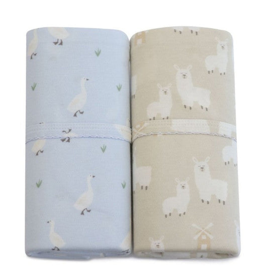 Provincial 2pk Jersey Wraps - Sky/Almond