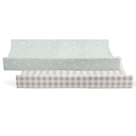 Provincial 2pk Waterproof Change Pad Covers - Olive/Taupe