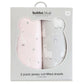 Provincial 2pk Jersey Cot Fitted Sheets - Blush/Grey