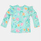 Toshi Swim Rashie Long Sleeve Ripple - Waratah Mint
