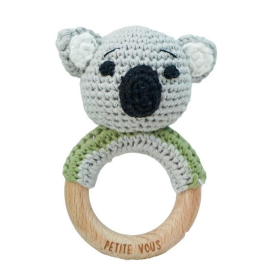 Petite Vous Crochet Ring Rattle - Ozzie Koala