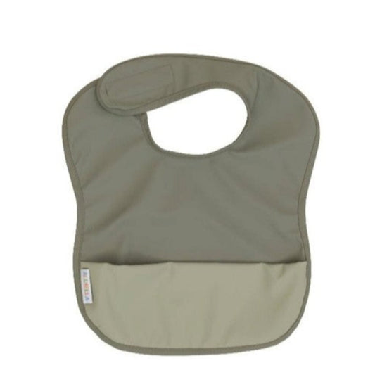 All4Ella Recycled Pouch Bib - Two Tone Sage