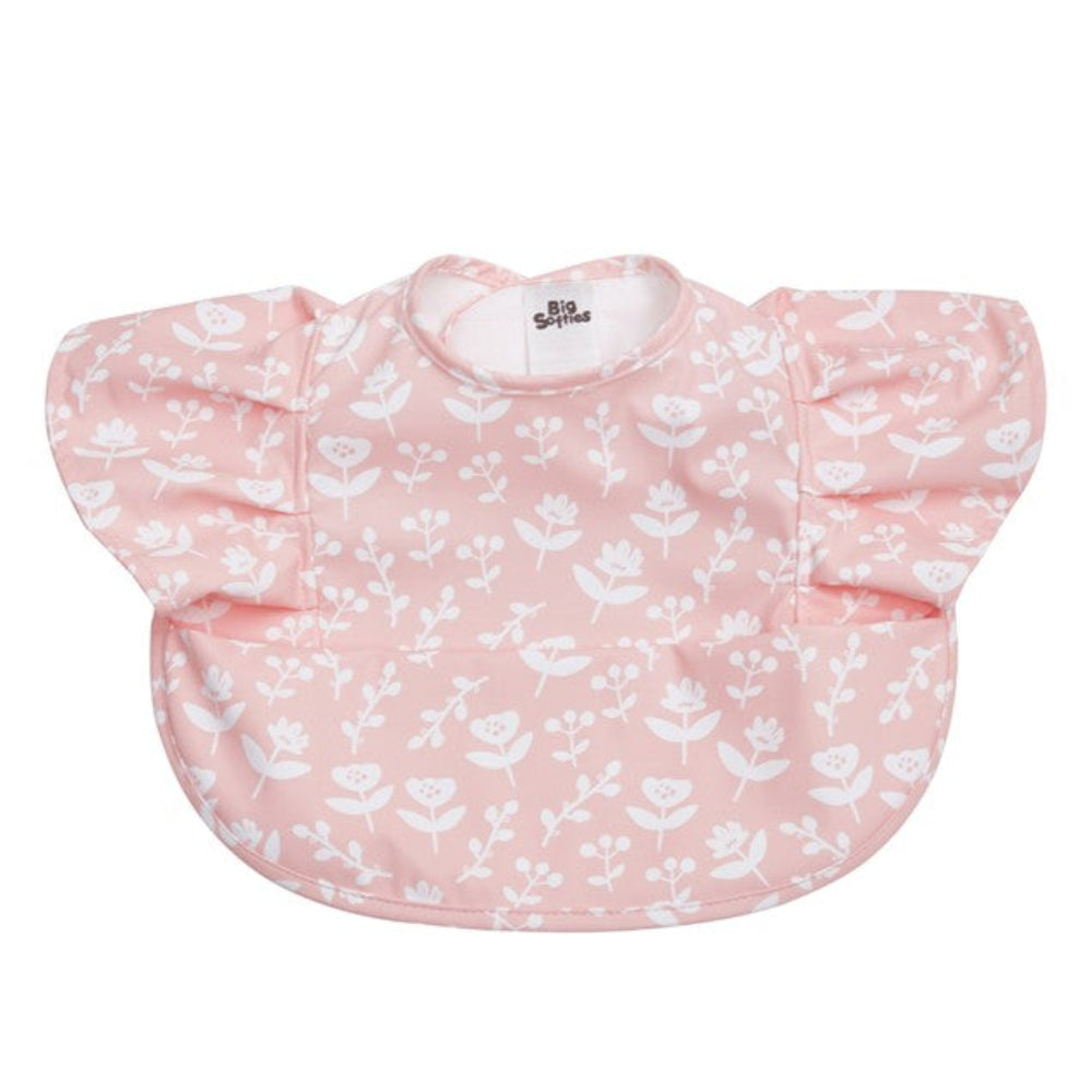 Big Softies Recycled Frill Bib - Rose 2 pk