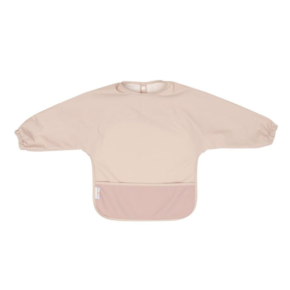 All4Ella Recycled Long Sleeve Bib - Two Tone Light Pink