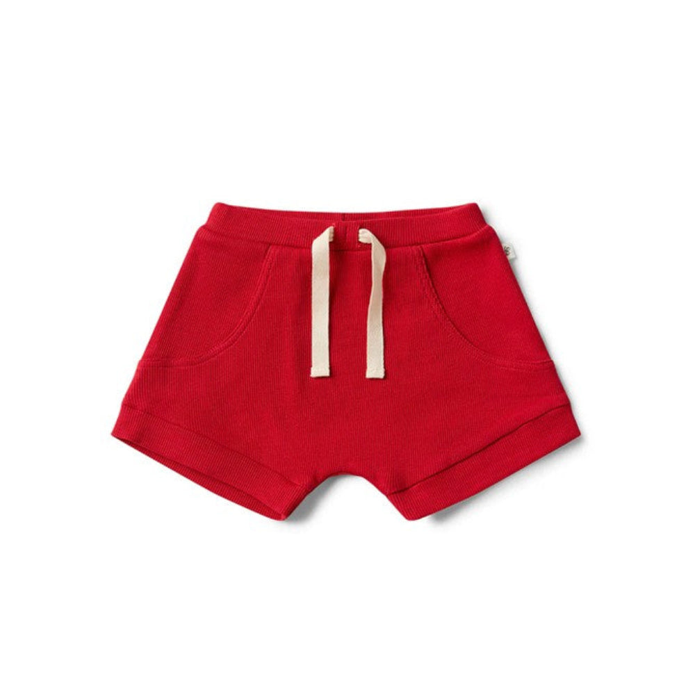 Snuggle Hunny Organic Shorts - Red