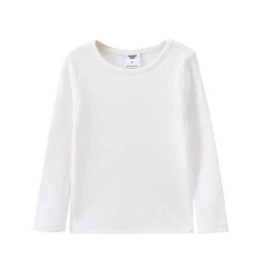 Cracked Soda Ribbed Fleece Top - Cream White