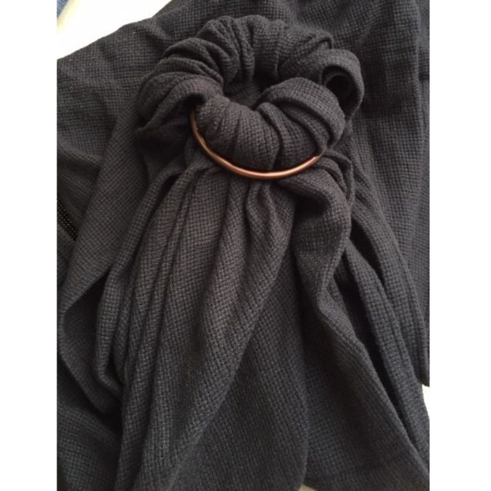 Hug a Bub Organic Ring Sling - Black Mesh