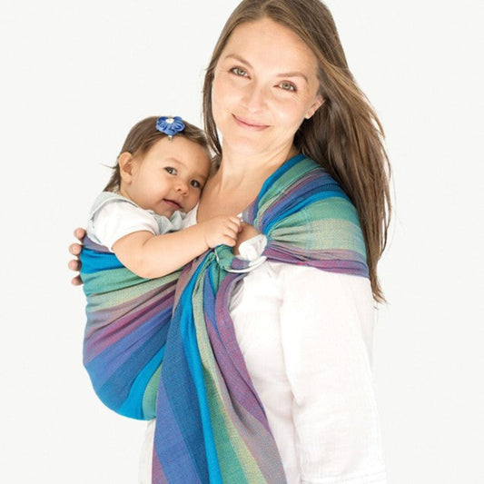 Hug a Bub Organic Ring Sling - Bondi Blues