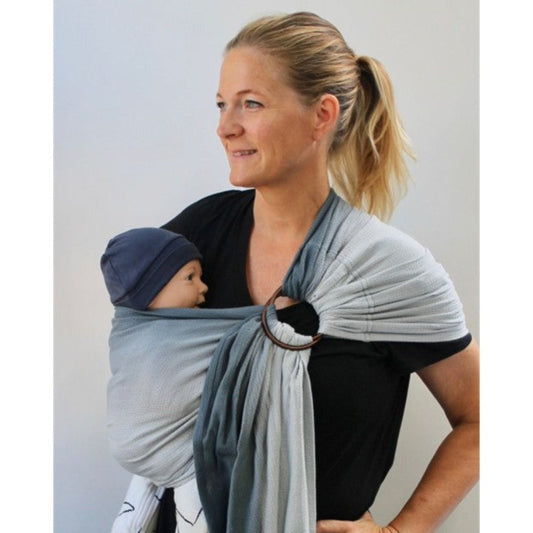 Hug a Bub Organic Ring Sling - Ombre Dusk Mesh