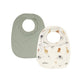 All4Ella Roll Neck Bib 2 Pk - Wild Animals