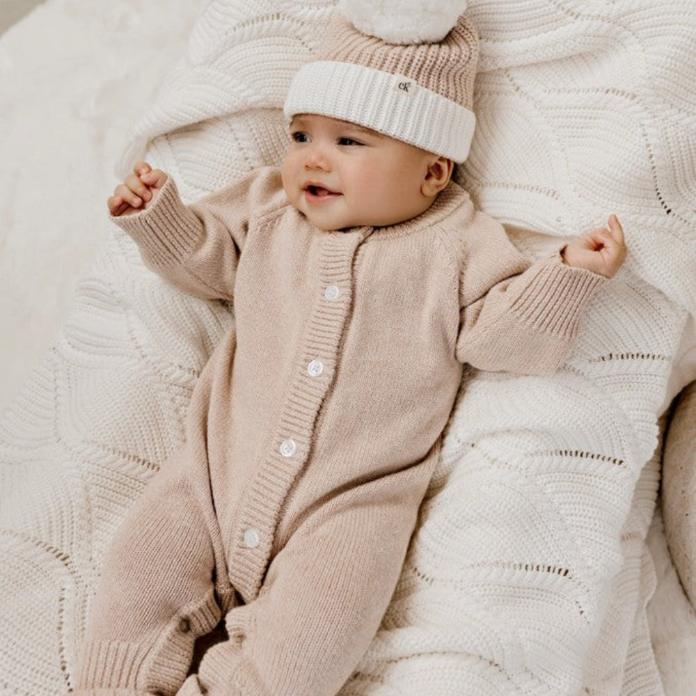 Confetti Kidz Knit Romper - Latte