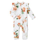 Snuggle Hunny Organic Snugglesuit Convertible Romper with Frill - Rosebud