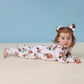 Snuggle Hunny Organic Snugglesuit Convertible Romper with Frill - Rosebud