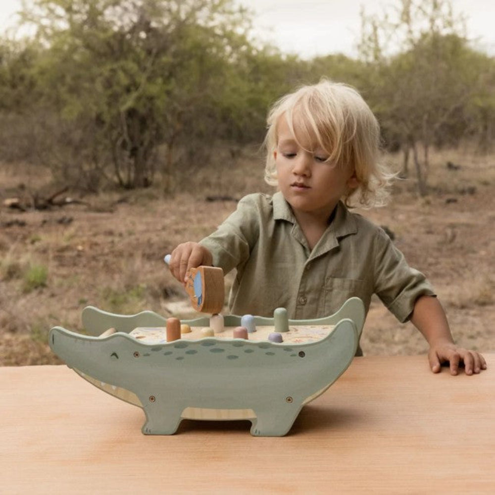 Little Dutch Safari Friends Wooden Hammer Bench