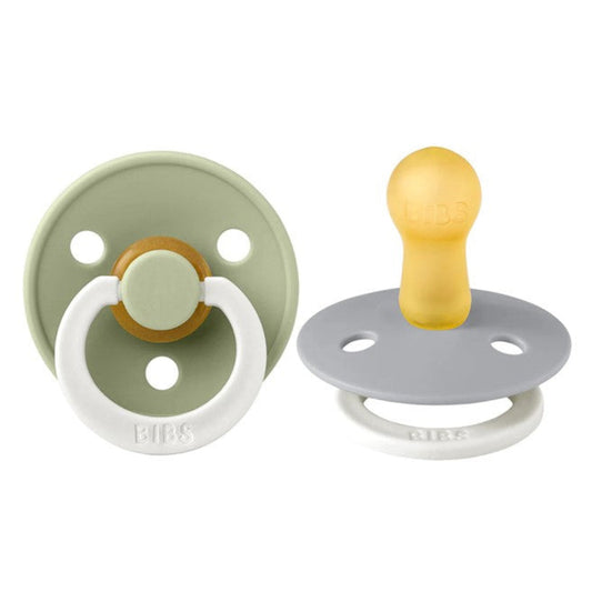 Bibs Symmetrical GLOW Soothers 2 pk - Sage/Cloud