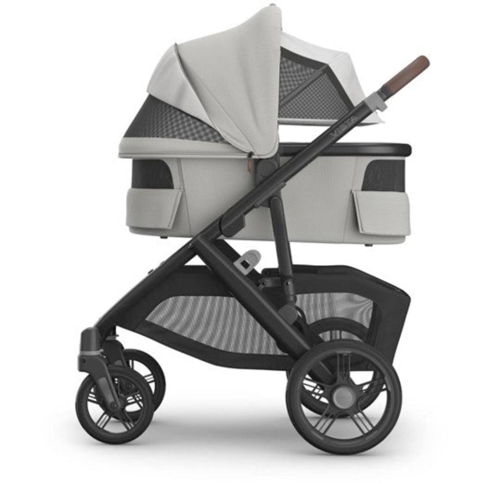 UPPAbaby VISTA V3 with Bassinet - Pearl Grey Jacquard - Savannah + Free Upper Adapters