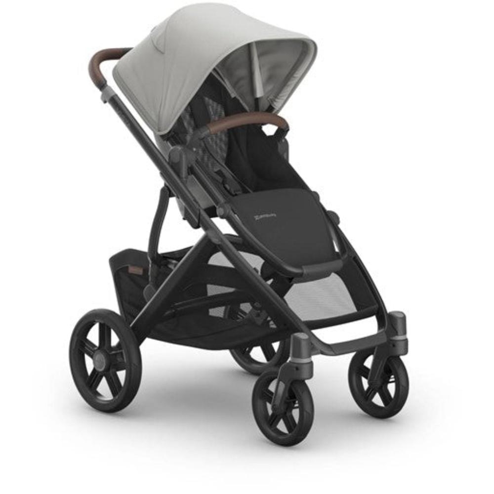 UPPAbaby VISTA V3 with Bassinet - Pearl Grey Jacquard - Savannah + Free Upper Adapters