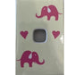 Clip On Neo Dress Up For Light Switches Vertical Cream/Elephant