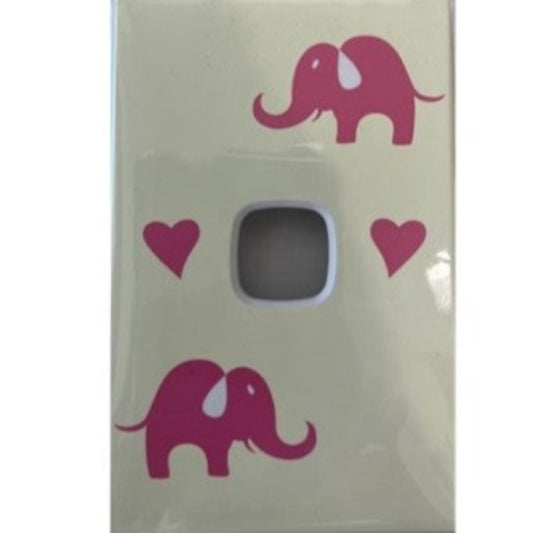 Clip On Neo Dress Up For Light Switches Vertical Cream/Elephant
