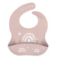 All4Ella Silicone Catch Bib - Rainbow Dusty Pink