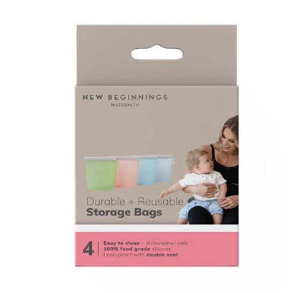 New Beginnings Silicone Milk Storage Bags - 4 pk