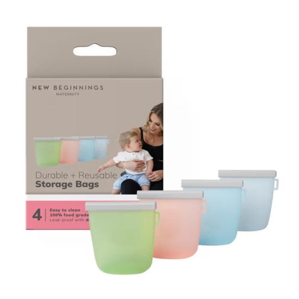 New Beginnings Silicone Milk Storage Bags - 4 pk