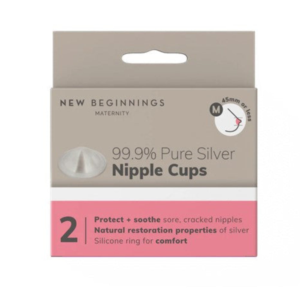 New Beginnings Silver Nursing Cups - Medium