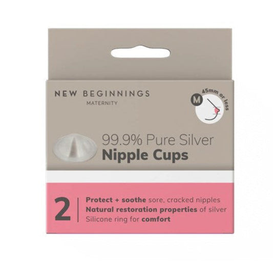 New Beginnings Silver Nursing Cups - Medium