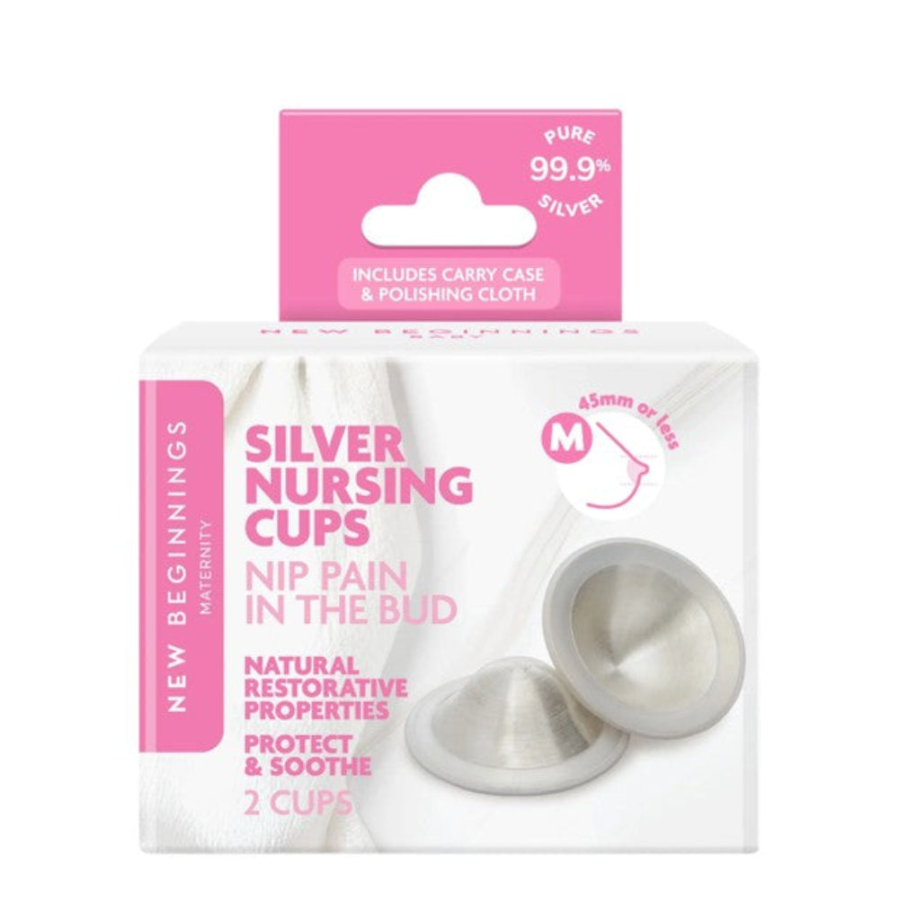 New Beginnings Silver Nursing Cups - 55mm