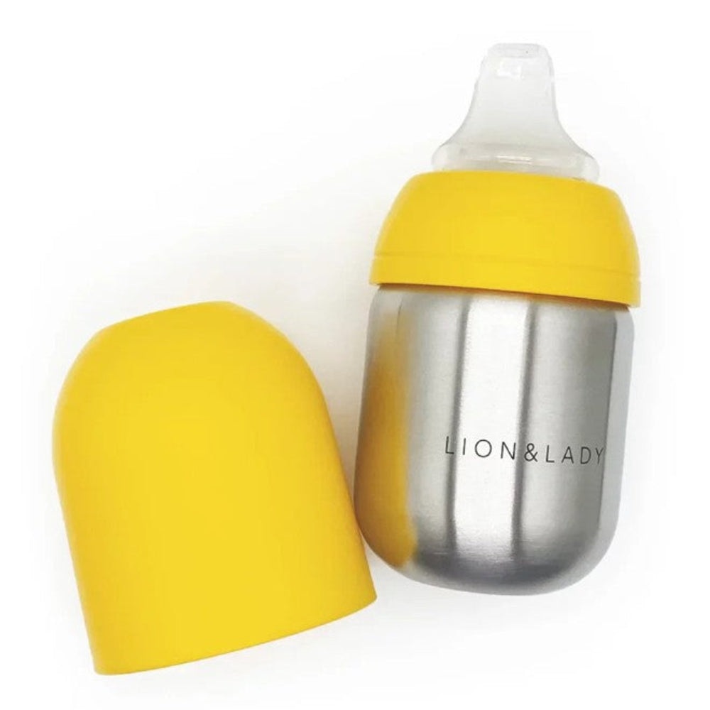 Lion + Lady Stainless Steel Sippy Cup - Buttercup Yellow