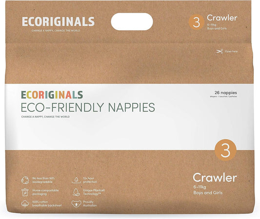 Ecoriginals Eco Friendly Nappies - 3 - Crawler - 6 to 11 kg